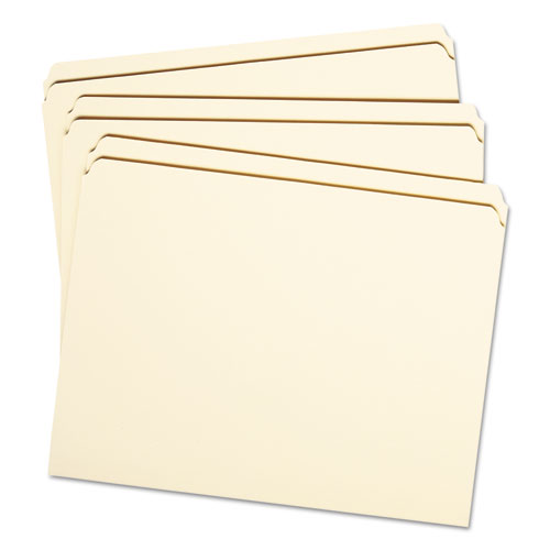 Picture of Reinforced Tab Manila File Folders, Straight Tabs, Letter Size, 0.75" Expansion, 11-pt Manila, 100/Box