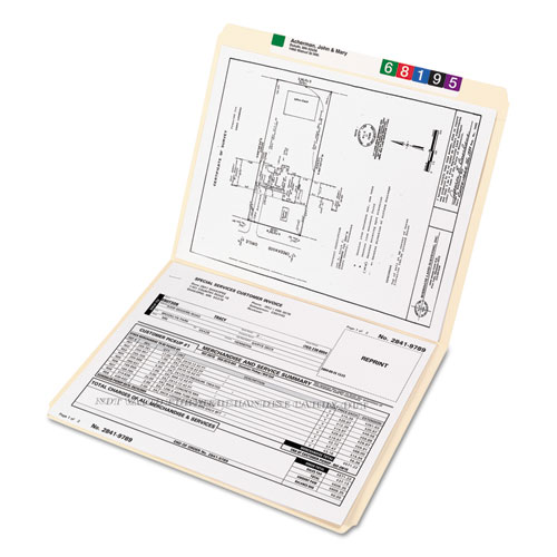 Picture of Reinforced Tab Manila File Folders, Straight Tabs, Letter Size, 0.75" Expansion, 11-pt Manila, 100/Box