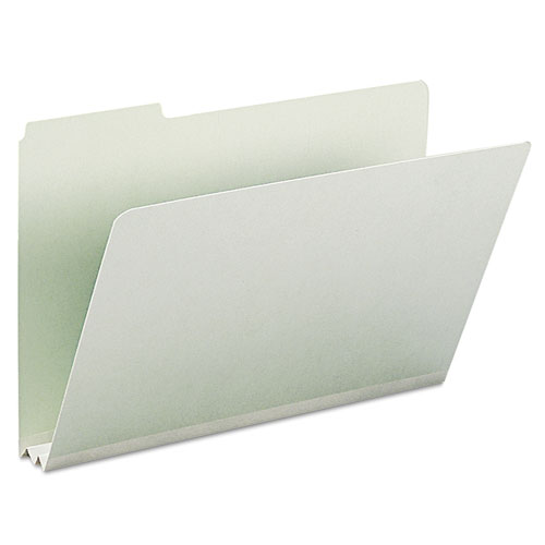 Picture of Expanding Recycled Heavy Pressboard Folders, 1/3-Cut Tabs: Assorted, Legal Size, 2" Expansion, Gray-Green, 25/Box