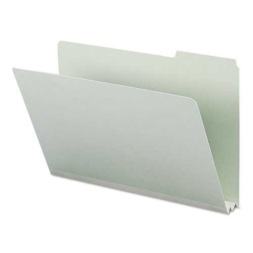 Picture of Expanding Recycled Heavy Pressboard Folders, 1/3-Cut Tabs: Assorted, Legal Size, 2" Expansion, Gray-Green, 25/Box