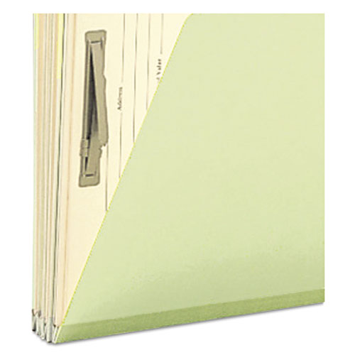 Picture of Pressboard Mortgage Folders, 1" Expansion, 8 Dividers, 1 Fastener, Legal Size, Green Exterior, 10/Box