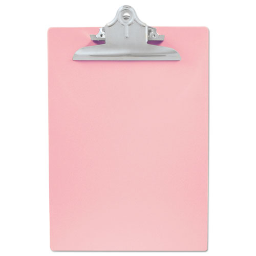 Recycled+Plastic+Clipboard+with+Ruler+Edge%2C+1%26quot%3B+Clip+Capacity%2C+Holds+8.5+x+11+Sheets%2C+Pink
