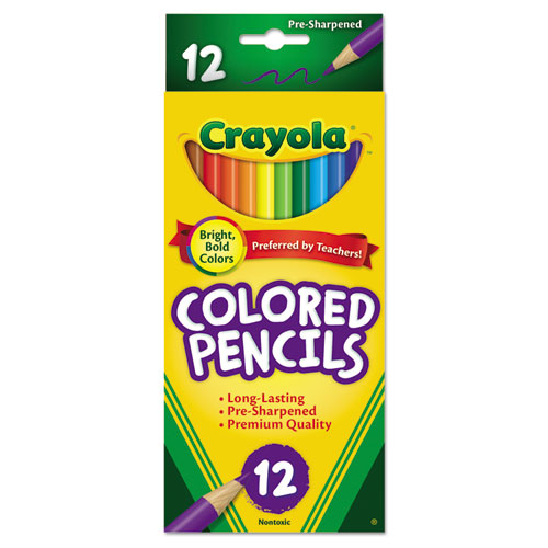 Long-Length+Colored+Pencil+Set%2C+3.3+mm%2C+2B%2C+Assorted+Lead+and+Barrel+Colors%2C+Dozen