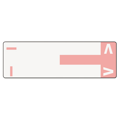 Picture of AlphaZ Color-Coded First Letter Combo Alpha Labels, I/V, 1.16 x 3.63, Pink/White, 5/Sheet, 20 Sheets/Pack