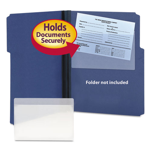 Picture of Self-Adhesive Poly Pockets, Top Load, 9 x 5.56, Clear, 100/Box
