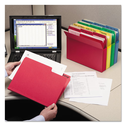 Picture of Colored File Pockets, 3.5" Expansion, Legal Size, Assorted Colors, 5/Pack