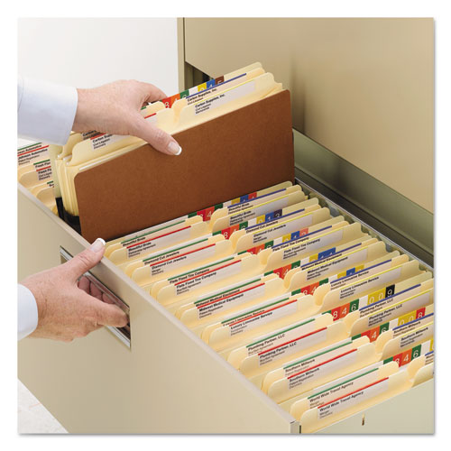 Picture of Redrope Drop Front File Pockets, 5.25" Expansion, Legal Size, Redrope, 10/Box