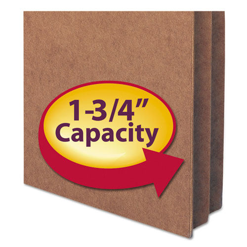 Picture of Redrope Drop Front File Pockets, 1.75" Expansion, Letter Size, Redrope, 50/Box