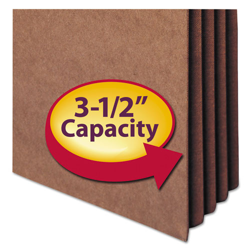 Picture of Redrope TUFF Pocket Drop-Front File Pockets with Fully Lined Gussets, 3.5" Expansion, Letter Size, Redrope, 10/Box