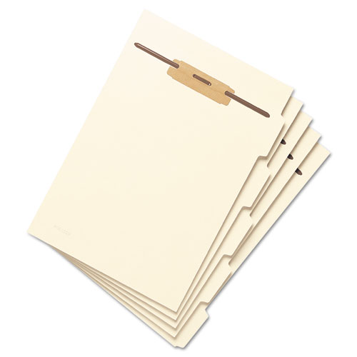 Picture of Stackable Folder Dividers with Fasteners, Convertible End/Top Tab, 1 Fastener, Letter Size, Manila, 4 Dividers/Set, 50 Sets