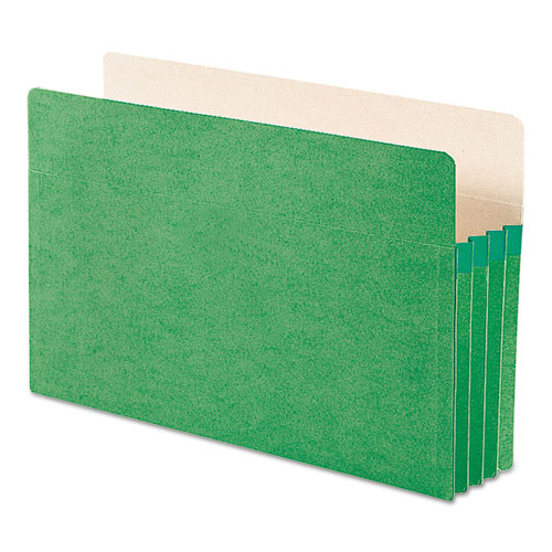 Picture of Colored File Pockets, 3.5" Expansion, Legal Size, Green