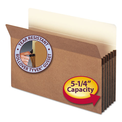 Picture of Redrope Drop Front File Pockets, 5.25" Expansion, Legal Size, Redrope, 50/Box