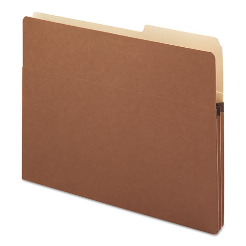 Picture of Redrope Drop Front File Pockets with 2/5-Cut Guide Height Tabs, 1.75" Expansion, Letter Size, Redrope, 25/Box