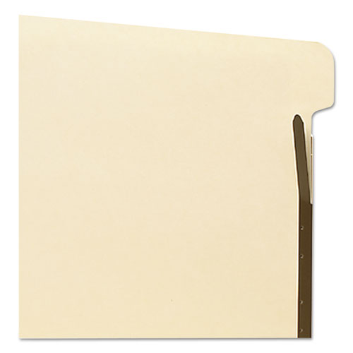 Picture of Self-Adhesive Folder Dividers with Twin-Prong Fasteners for Top/End Tab Folders, 1 Fastener, Letter Size, Manila, 25/Pack