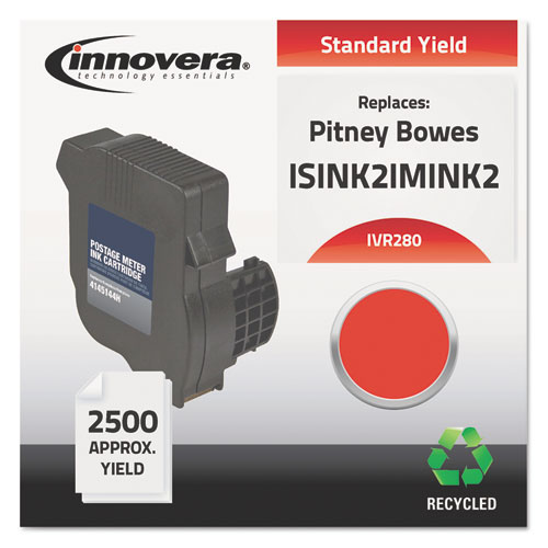 Picture of Remanufactured Red Postage Meter Ink, Replacement for IM-280 (ISINK2IMINK2), 2,500 Page-Yield