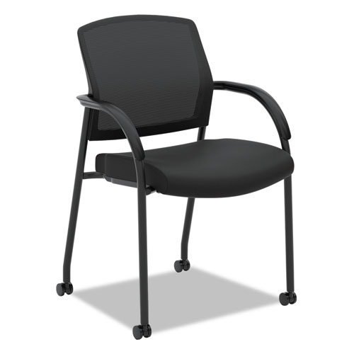 Picture of Lota Series Guest Side Chair, 23" x 24.75" x 34.5", Black Seat, Black Back, Black Base