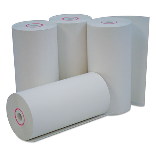 Picture of Direct Thermal Print Paper Rolls, 0.38" Core, 4.38" x 127 ft, White, 50/Carton