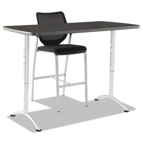 Picture of ARC Adjustable-Height Table, Rectangular, 60" x 30" x 30" to 42", Graphite/Silver