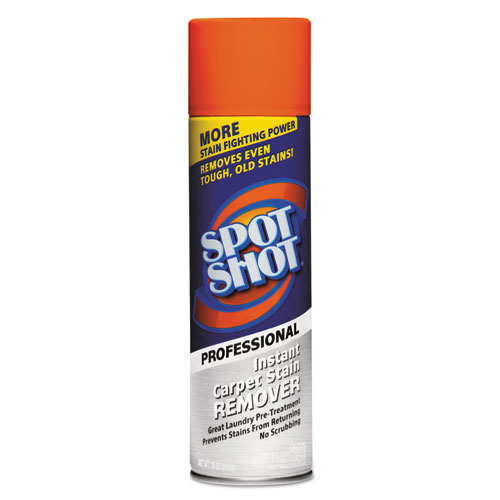 Picture of Spot Shot Professional Instant Carpet Stain Remover, 18 oz Aerosol Spray, 12/Carton