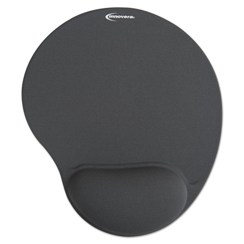 Mouse+Pad+with+Fabric-Covered+Gel+Wrist+Rest%2C+10.37+x+8.87%2C+Gray
