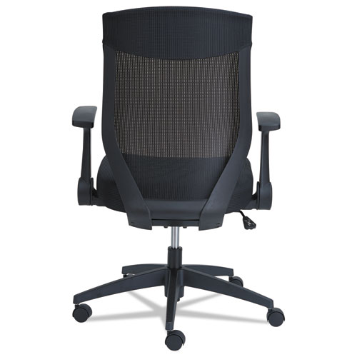 Picture of Alera EB-K Series Synchro Mid-Back Flip-Arm Mesh Chair, Supports Up to 275 lb, 18.5" to 22.04" Seat Height, Black