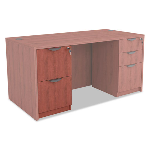 Picture of Alera Valencia Series Full Pedestal File, Left/Right, 2 Legal/Letter-Size File Drawers, Medium Cherry, 15.63" x 20.5" x 28.5"