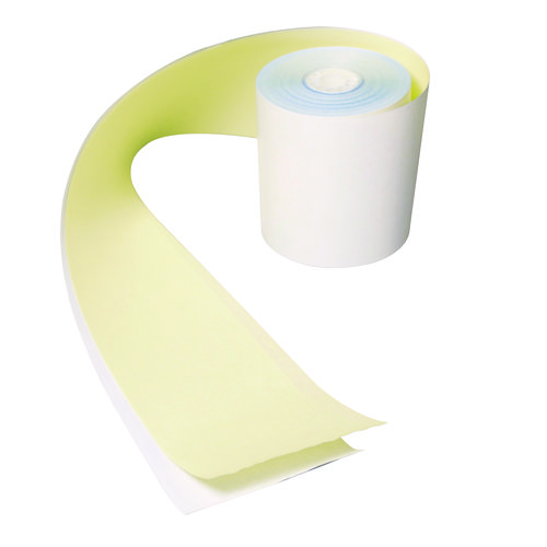 Picture of No Carbon Register Rolls, 3" x 90 ft, White/Yellow, 30/Carton