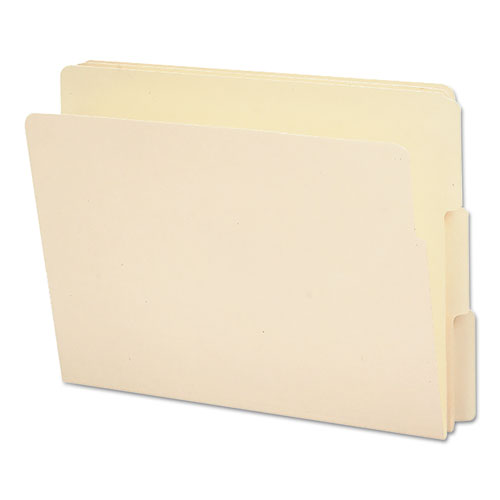 Picture of End Tab File Folder, 1/3-Cut Tabs: Assorted, Letter Size, 0.75" Expansion, Manila, 100/Box