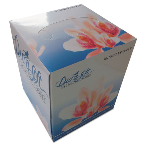 Picture of Facial Tissue Cube Box, 2-Ply, White, 85 Sheets/Box, 36 Boxes/Carton
