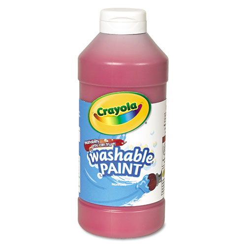 Picture of Washable Paint, Red, 16 oz Bottle