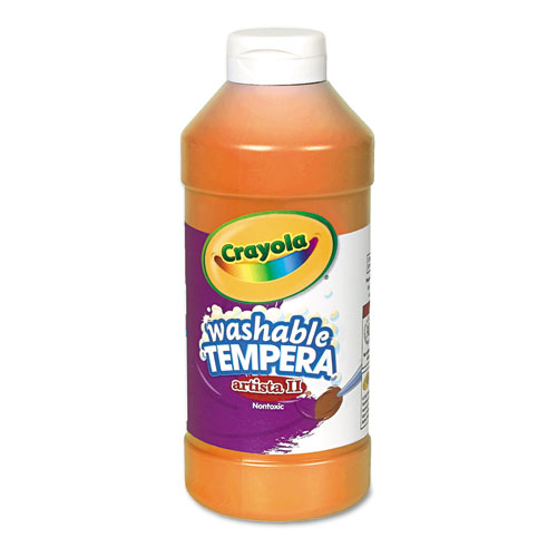 Picture of Artista II Washable Tempera Paint, Orange, 16 oz Bottle