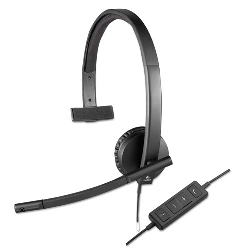 Picture of H570e Monaural Over The Head Wired Headset, Black