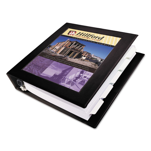 Picture of Framed View Heavy-Duty Binders, 3 Rings, 1.5" Capacity, 11 x 8.5, Black