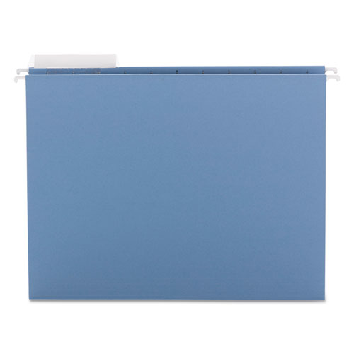 Picture of Color Hanging Folders with 1/3 Cut Tabs, Letter Size, 1/3-Cut Tabs, Blue, 25/Box