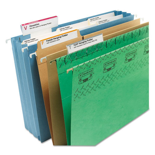 Picture of Viewables Hanging Folder Tabs and Labels, Complete Bulk Pack Refill, 1/3-Cut, Assorted Colors, 3.5" Wide, 100/Box