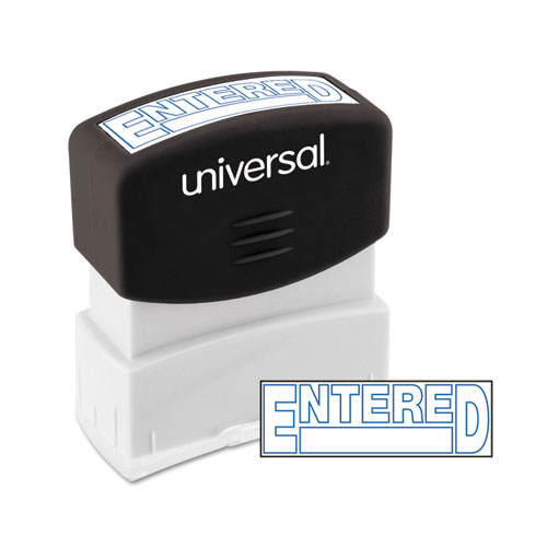 Picture of Message Stamp, ENTERED, Pre-Inked One-Color, Blue