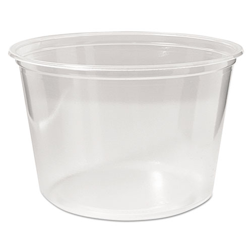 Picture of Microwavable Deli Containers, 16 oz, 4.6  Diameter x 3 h, Clear, Plastic, 500/Carton