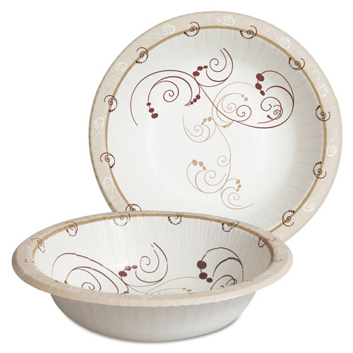 Picture of Symphony Paper Dinnerware, Heavyweight Bowl, 12 oz, Tan, 125/Pack