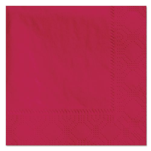 Picture of Beverage Napkins, 2-Ply, 9 1/2 x 9 1/2, Red, 1000/Carton