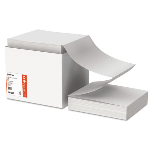 Picture of Printout Paper, 1-Part, 0.5" Standard Perforation, 20 lb Bond Weight, 9.5 x 11, White, 2,400/Carton