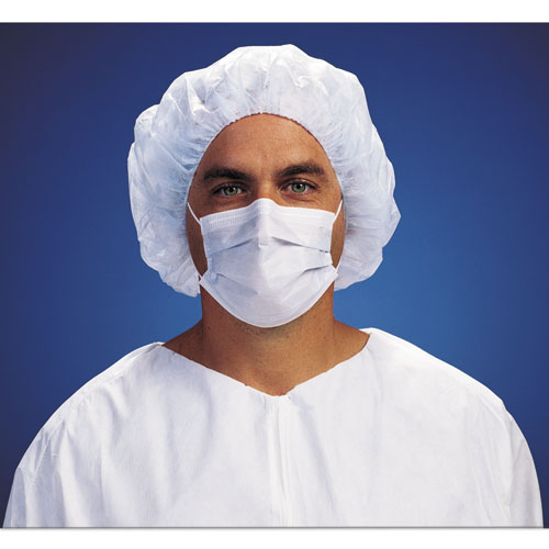 Picture of M5 Pleat Style Face Mask With Earloops, Regular, Blue, 50/Bag, 10 Bags/Carton