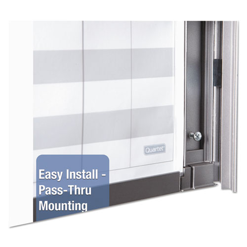 Picture of InView Custom Whiteboard, 48 x 36, White/Clear Surface, Graphite Fiberboard Frame