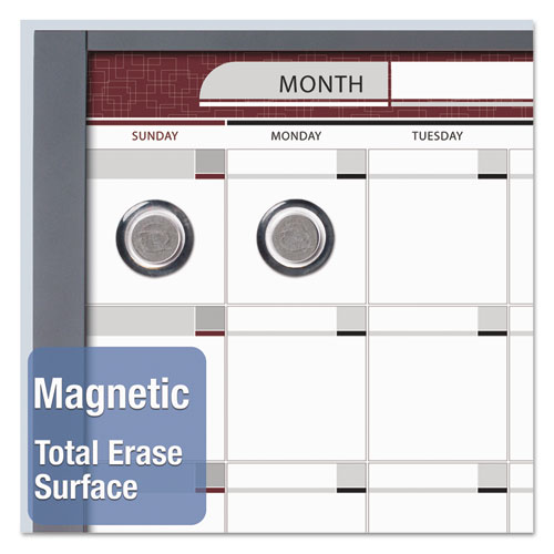 Picture of InView Custom Whiteboard, 48 x 36, White/Clear Surface, Graphite Fiberboard Frame