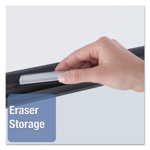 Picture of InView Custom Whiteboard, 48 x 36, White/Clear Surface, Graphite Fiberboard Frame