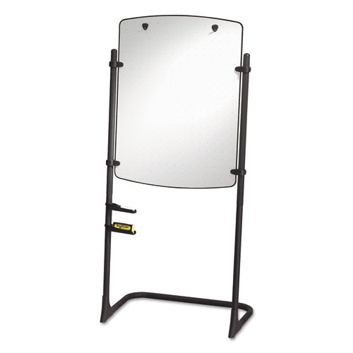 Picture of High-Style Silhouette Total Erase Presentation Easel, 31 x 41, White Surface, Black Steel Frame
