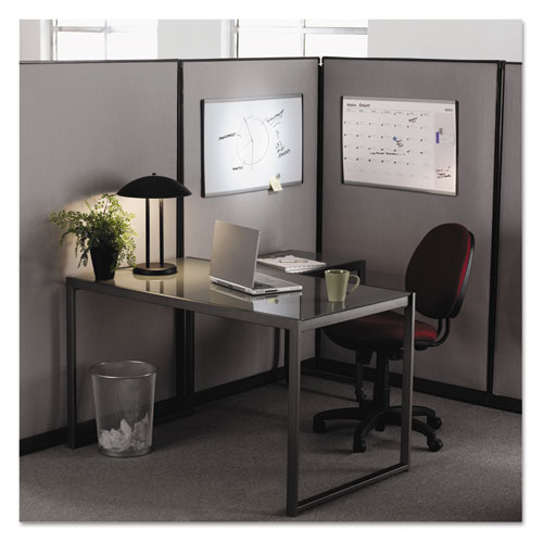 Picture of ARC Frame Cubicle Board, Magnetic Dry Erase, 30" x 18", White Surface, Satin Aluminum Frame