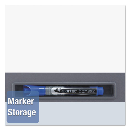 Picture of InView Custom Whiteboard, 48 x 36, White/Clear Surface, Graphite Fiberboard Frame