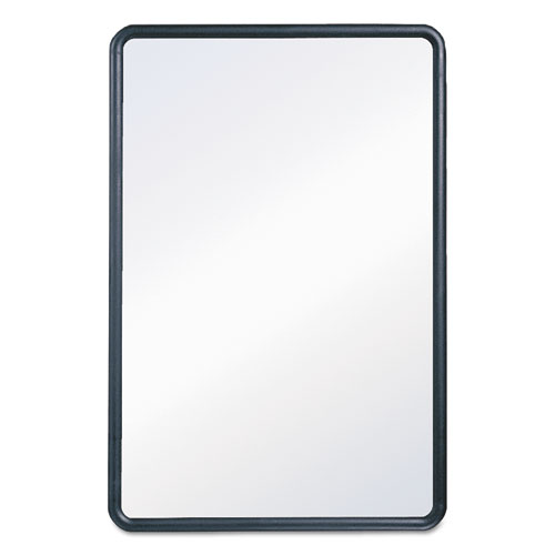 Picture of Contour Dry Erase Board, 24" x 18", White Surface, Black Plastic Frame