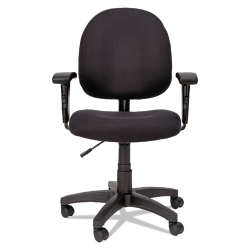 Picture of Alera Essentia Series Swivel Task Chair with Adjustable Arms, Supports Up to 275 lb, 17.71" to 22.44" Seat Height, Black