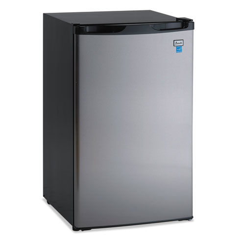 Picture of 4.4 CF Refrigerator, 19 1/2"W x 22"D x 33"H, Black/Stainless Steel